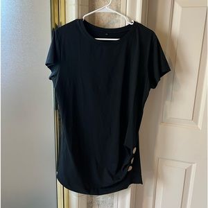 Black shirt/tunic with buttons on side L